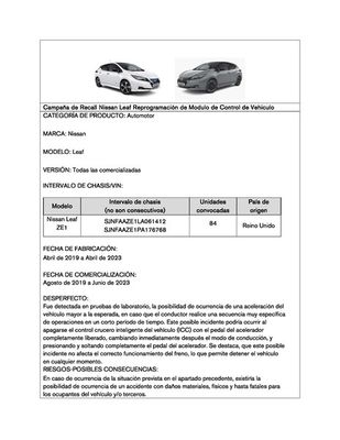 Ofertas de Autos, Motos y Repuestos en Villa Carlos Paz | Nissan LEAF de Nissan | 15/8/2023 - 15/8/2024