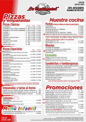 Ofertas de Restaurantes en Recoleta | La Continental Menú de La Continental | 8/9/2023 - 10/10/2023