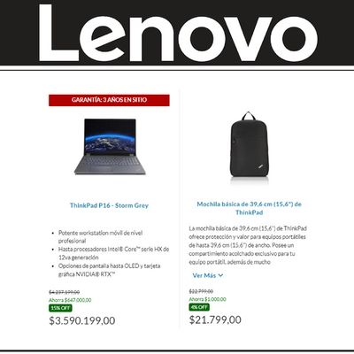Ofertas de Electrónica y Electrodomésticos en Buenos Aires | Lenovo Ofertas Destacadas de Lenovo | 11/9/2023 - 30/9/2023