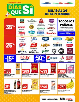 Ofertas de Hiper-Supermercados | LLEGAN DÍAS QUE SÎ de HiperChangomas | 19/9/2023 - 24/9/2023