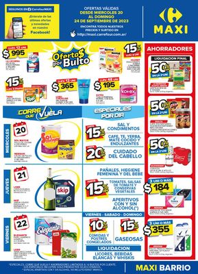 Catálogo Carrefour Maxi en Tortuguitas | OFERTAS SEMANALES - BARRIO | 20/9/2023 - 24/9/2023