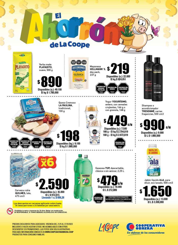 Catálogo Cooperativa Obrera en La Plata | El ahorrón de la coope | 22/9/2023 - 27/9/2023