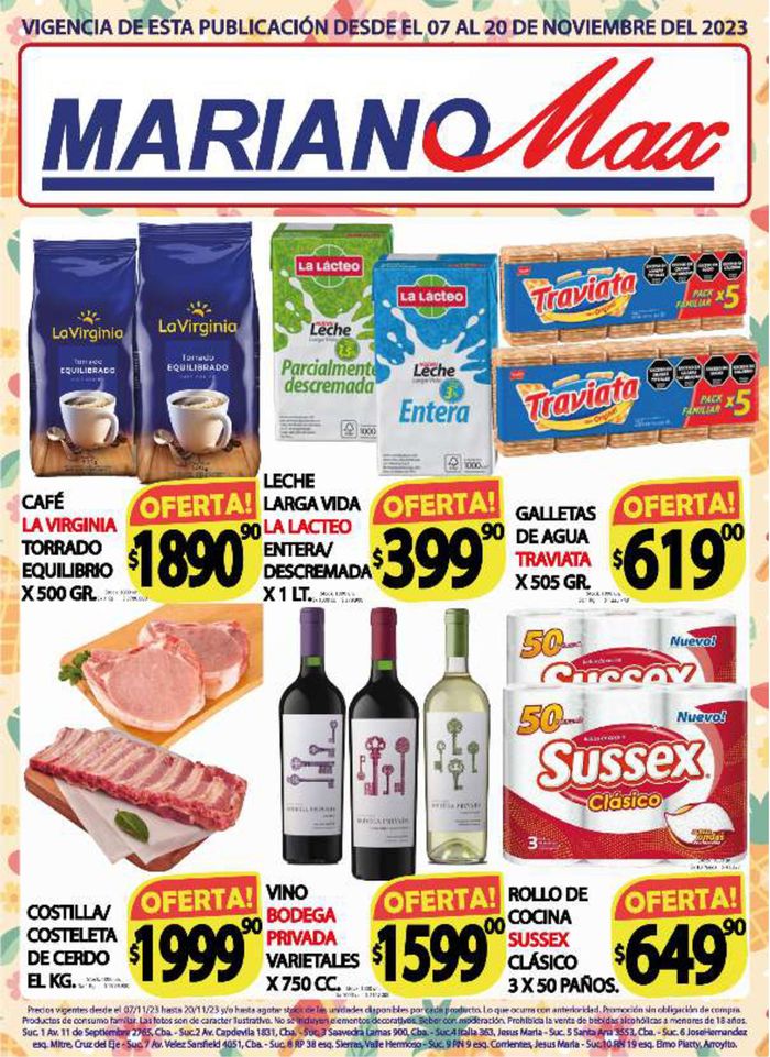 Catálogo Supermercados Mariano Max en Córdoba | Ofertas Mariano Max | 15/11/2023 - 31/12/2023