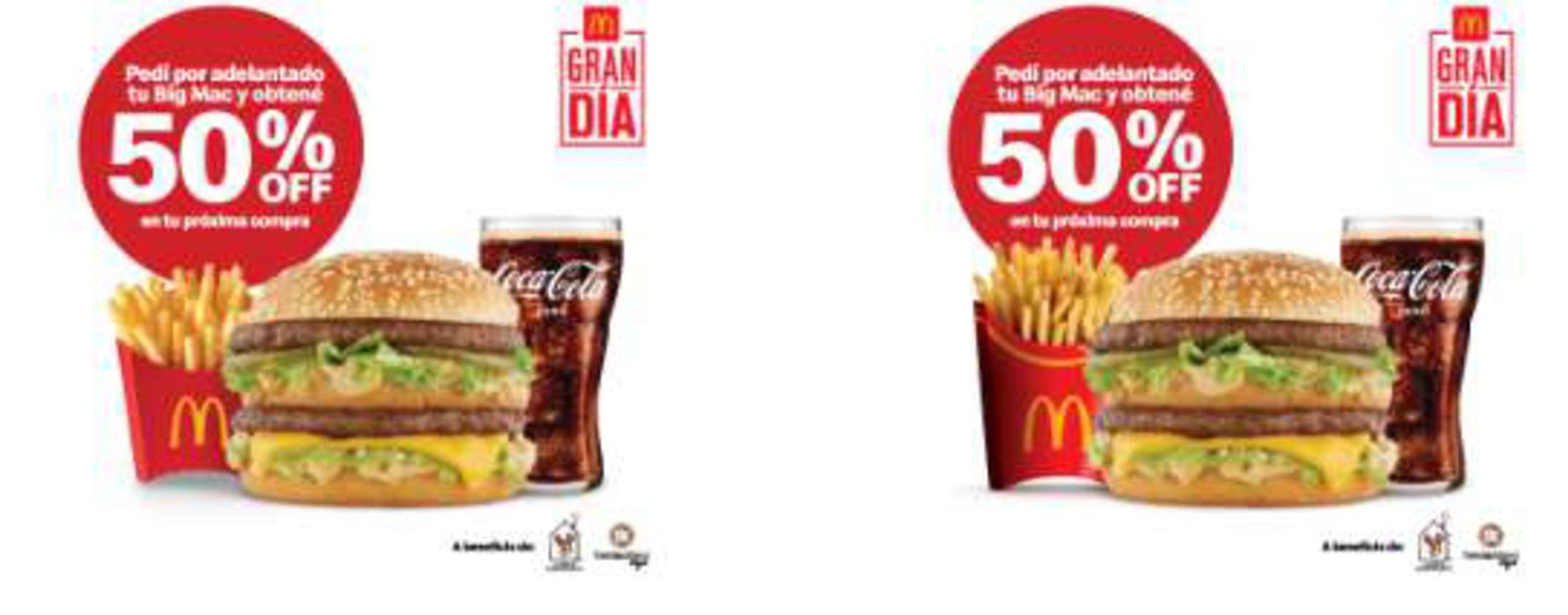 Catálogo McDonald's en Monte Grande (Buenos Aires) | Gran dia 50% off | 21/11/2023 - 14/12/2023