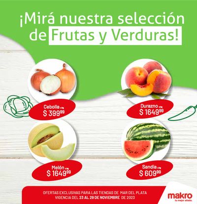 Catálogo Makro en Mar del Plata | ¡Mirá nuestra selección de Frutas y Verduras! | 23/11/2023 - 29/11/2023