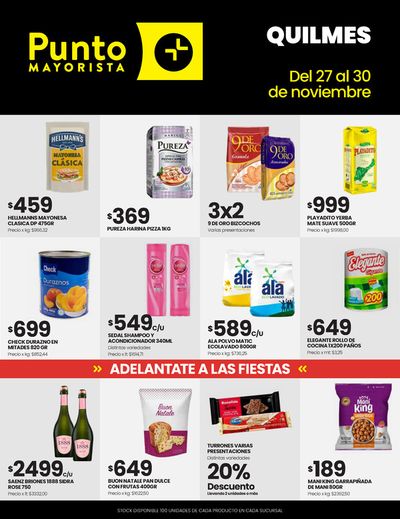 Ofertas de Hiper-Supermercados en Quilmes | APROVECHA ESTAS OFERTAS DEL 27 AL 30 DE NOV - QUILMES de Punto Mayorista | 27/11/2023 - 30/11/2023