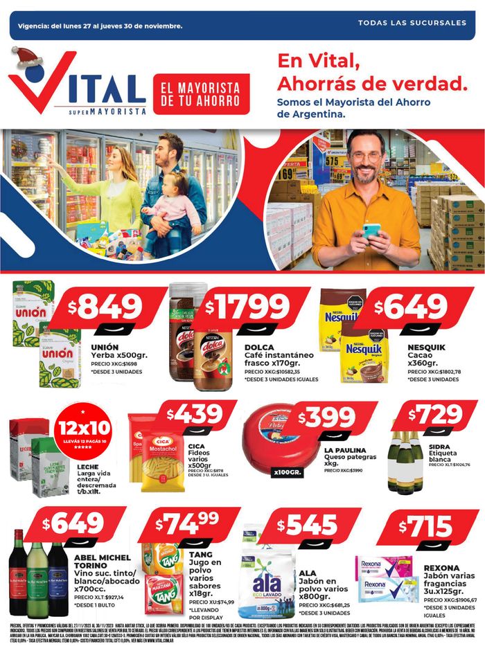 Catálogo Supermayorista Vital en Buenos Aires | ¡Ahorrá y disfrutá!  | 27/11/2023 - 30/11/2023