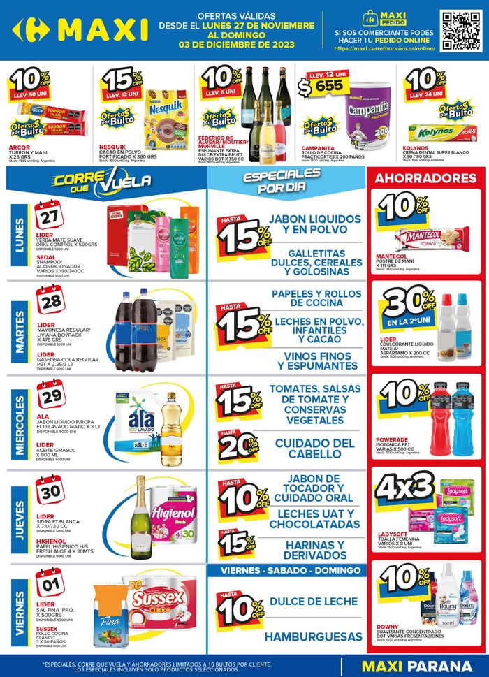Catálogo Carrefour Maxi en Santa Fe | OFERTAS SEMANALES - PARANÁ | 27/11/2023 - 3/12/2023