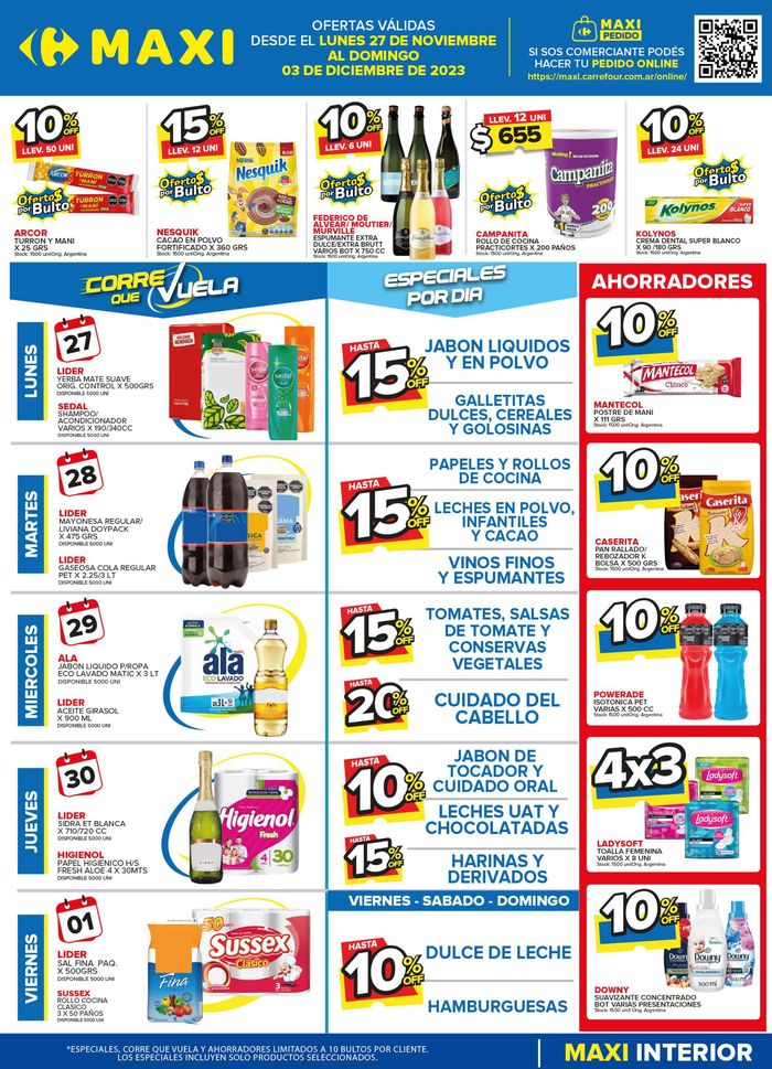 Catálogo Carrefour Maxi en Córdoba | OFERTAS SEMANALES - CÓRDOBA | 27/11/2023 - 3/12/2023