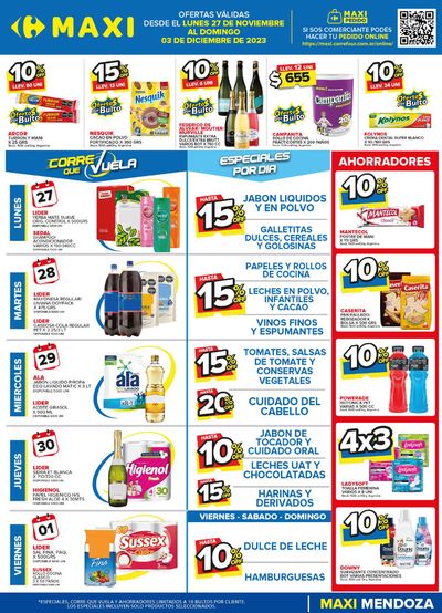Ofertas de Hiper-Supermercados en Mendoza | OFERTAS SEMANALES - MENDOZA de Carrefour Maxi | 27/11/2023 - 3/12/2023