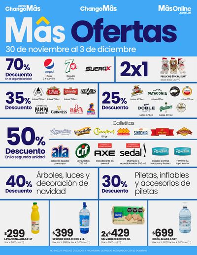 Ofertas de Hiper-Supermercados en Comodoro Rivadavia | MÂS OFERTAS de HiperChangomas | 30/11/2023 - 3/12/2023