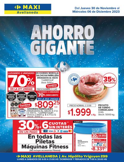 Ofertas de Electrónica y Electrodomésticos en Morón | DESCUENTOS SEMANALES - AVELLANEDA de Carrefour Maxi | 30/11/2023 - 6/12/2023
