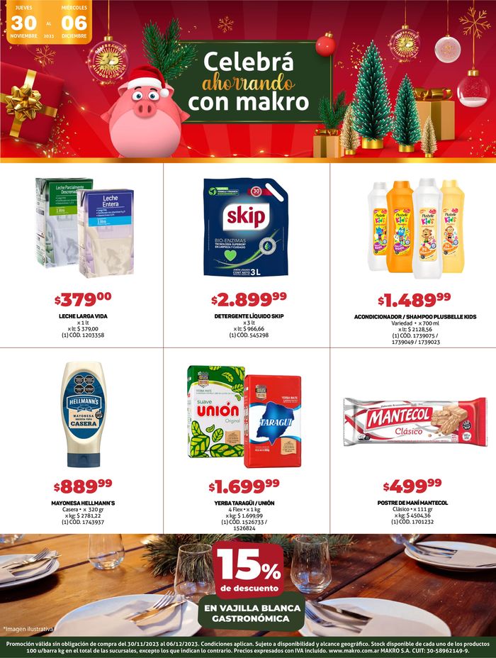 Catálogo Makro en Rosario | Ofertas Makro | 1/12/2023 - 6/12/2023