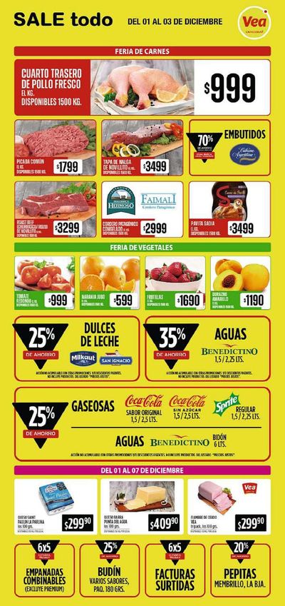 Ofertas de Hiper-Supermercados en Concordia | Ofertas Supermercados Vea de Supermercados Vea | 1/12/2023 - 3/12/2023