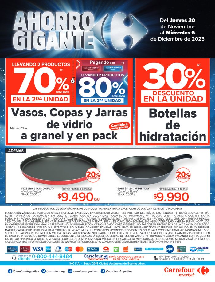 Catálogo Carrefour Market en Córdoba | Catálogo Ahorro Gigante Market | 1/12/2023 - 6/12/2023