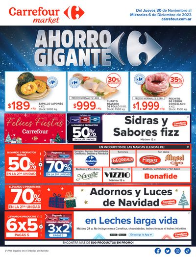 Ofertas de Hiper-Supermercados en Concordia | Catálogo Ahorro Gigante Market de Carrefour Market | 1/12/2023 - 6/12/2023