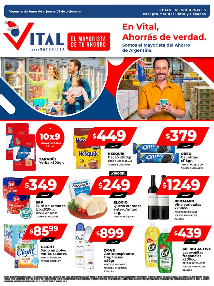 Catálogo Supermayorista Vital en Neuquén | ¡Ahorrá y disfrutá!  | 4/12/2023 - 7/12/2023