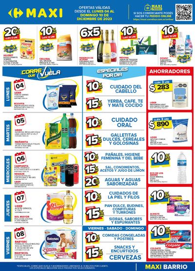 Catálogo Carrefour Maxi en La Paternal | OFERTAS SEMANALES - BARRIO | 4/12/2023 - 10/12/2023