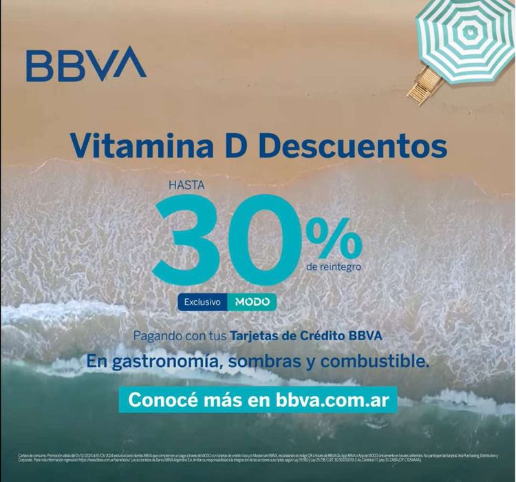 Catálogo BBVA en Godoy Cruz | Hasta 30% de reintegro | 17/1/2024 - 31/3/2024