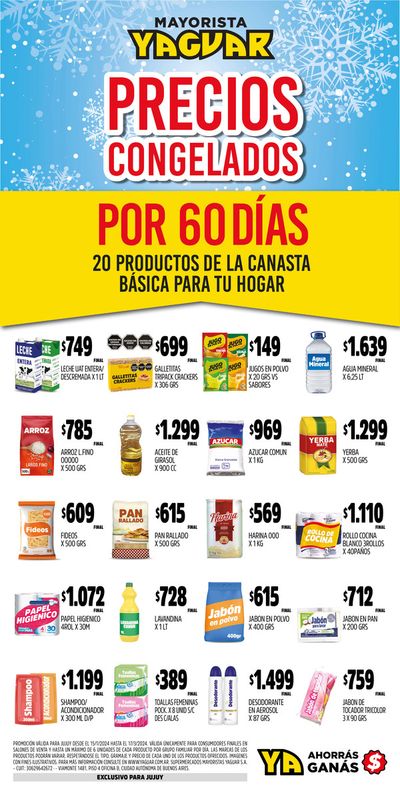 Catálogo Supermercados Yaguar en San Salvador (Jujuy) | Precios congelados por 60 días | 19/1/2024 - 17/3/2024