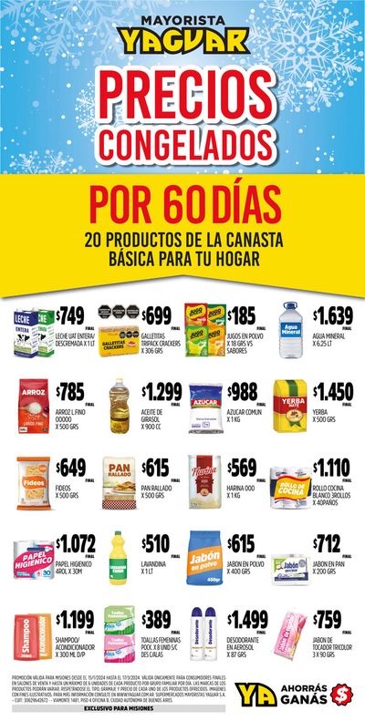 Catálogo Supermercados Yaguar en Posadas | Precios congelados por 60 días | 19/1/2024 - 17/3/2024