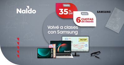 Catálogo Naldo Lombardi en San Luis |  Volvé a clases con Samsung! 35% off | 5/2/2024 - 29/2/2024