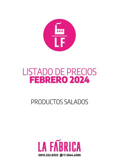 Ofertas de Restaurantes en Avellaneda (Buenos Aires) | Listado de precios Febrero 2024 de La Fábrica | 13/2/2024 - 29/2/2024