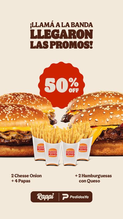 Ofertas de Restaurantes en La Plata | Ofertas Burgerking de Burger King | 14/2/2024 - 29/2/2024