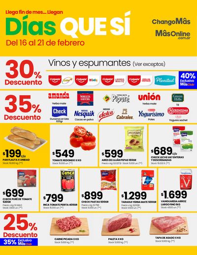 Ofertas de Hiper-Supermercados en Trelew | DÍAS QUE SÍ de Changomas | 16/2/2024 - 21/2/2024