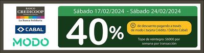 Catálogo Maxiconsumo en Olavarría | 40% de descuento al Sábado con tarjeta | 19/2/2024 - 24/2/2024