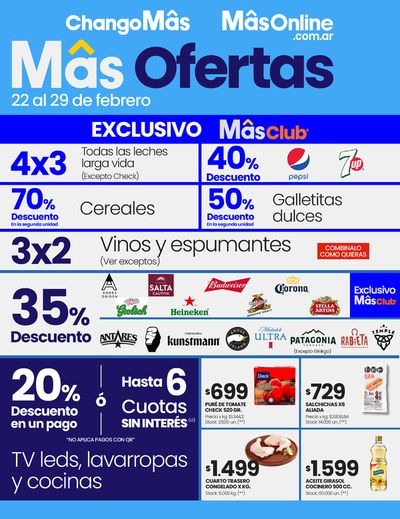 Ofertas de Hiper-Supermercados en Martínez | MÂS OFERTAS de HiperChangomas | 22/2/2024 - 29/2/2024