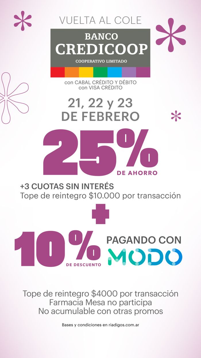 Catálogo Riadigos en Buenos Aires | 25% de ahorro + 10% descuento con Modo | 21/2/2024 - 23/2/2024