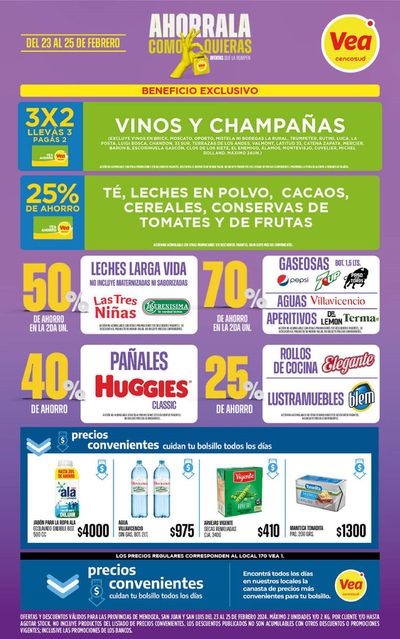 Catálogo Supermercados Vea en Villa Mercedes | Ofertas Supermercados Vea CUYO FDS  | 23/2/2024 - 25/2/2024