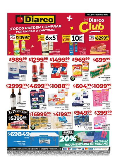 Ofertas de Hiper-Supermercados en Adrogué | Ofertas Interior 26/02 al 03/03/24 de Diarco | 26/2/2024 - 3/3/2024
