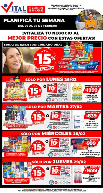 Ofertas de Hiper-Supermercados en Olivos |  ¡Planificá tu semana!  de Supermayorista Vital | 26/2/2024 - 29/2/2024