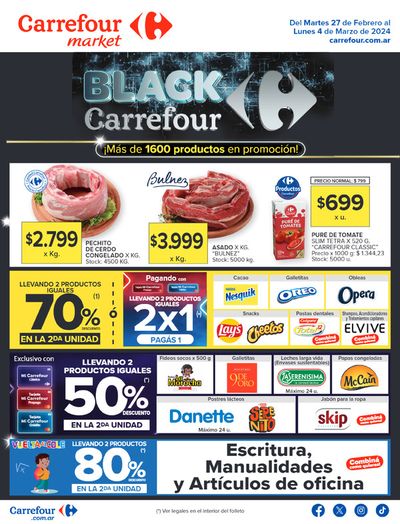 Ofertas de Hiper-Supermercados en Berazategui | Catálogo Black Carrefour Market de Carrefour Market | 27/2/2024 - 4/3/2024