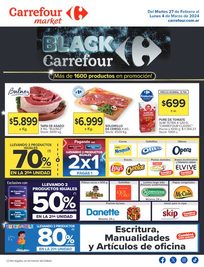 Catálogo Carrefour Market en Puerto Madryn | Catálogo Black Carrefour Market! | 27/2/2024 - 4/3/2024