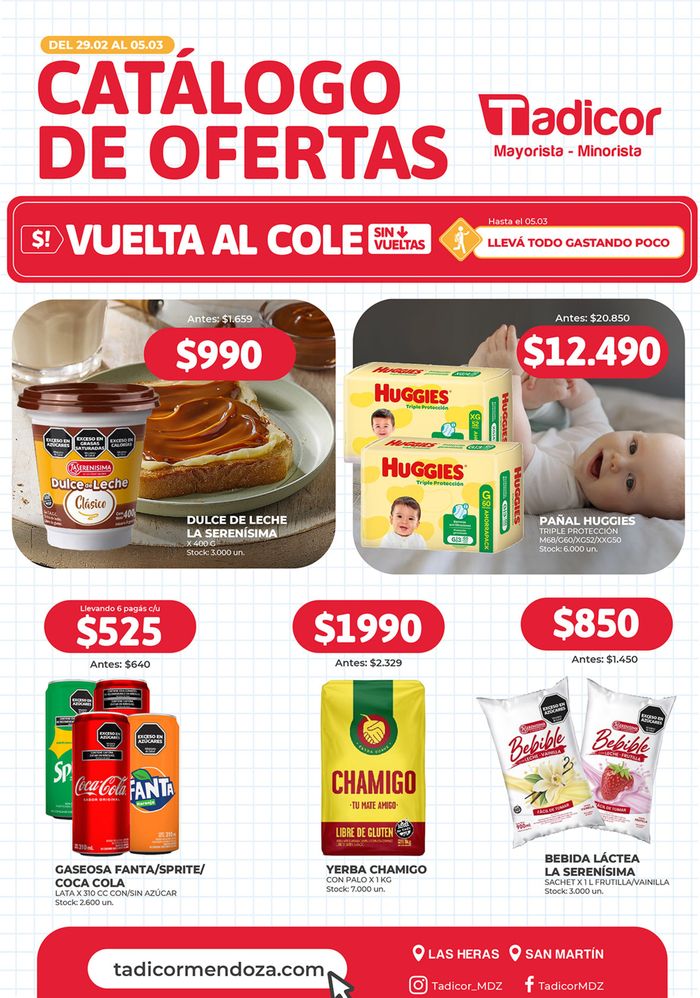 Catálogo Supermercados Tadicor en Mendoza | Catálogo de Ofertas Tadicor | 29/2/2024 - 5/3/2024