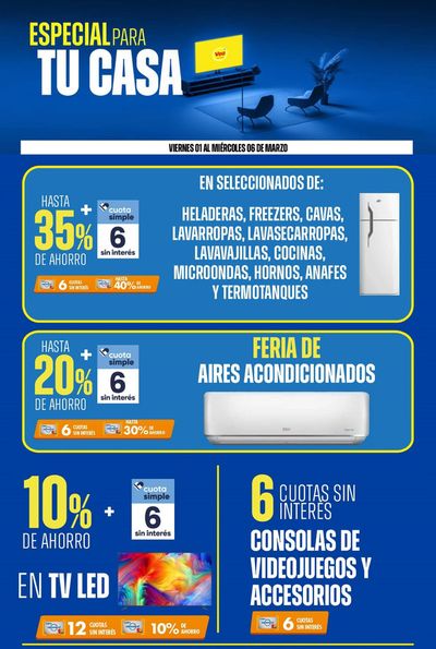 Ofertas de Hiper-Supermercados en San Martín (Mendoza) | Ofertas Especial para tu casa Vea  de Supermercados Vea | 1/3/2024 - 6/3/2024