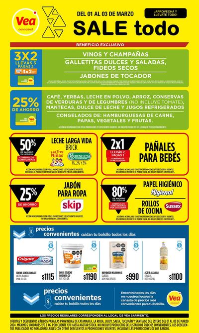 Ofertas de Hiper-Supermercados en Santiago del Estero | Ofertas Supermercados Vea!!  de Supermercados Vea | 1/3/2024 - 3/3/2024