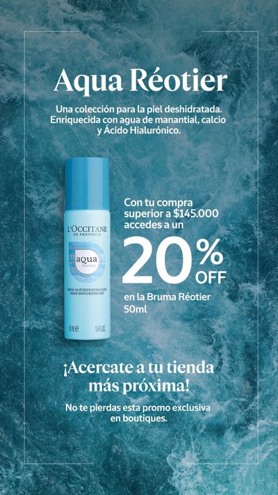 Ofertas de Perfumería y Maquillaje en Lomas de Zamora | Aqua Réotier 20% off de L'Occitane | 6/3/2024 - 20/3/2024
