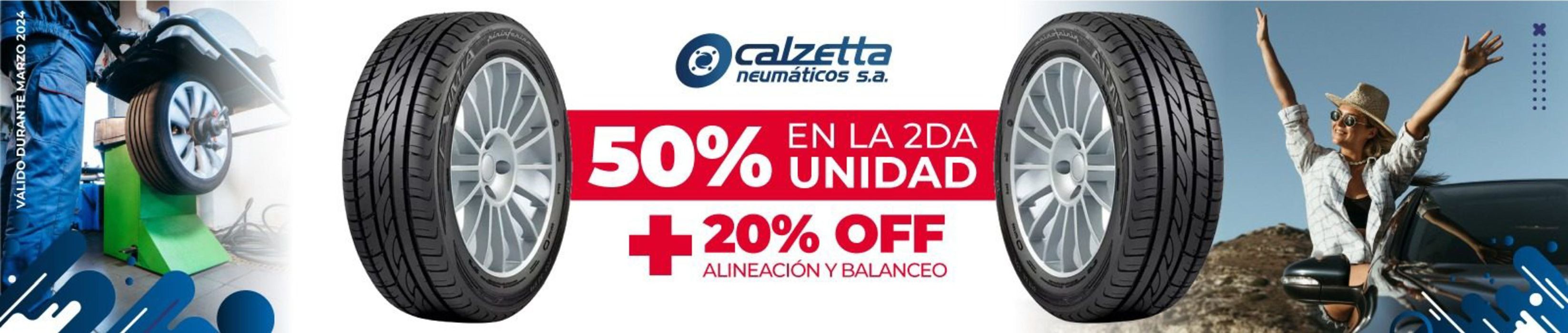 Catálogo Calzetta Neumáticos en Recoleta | 50% en la 2da unidad + 20% off | 8/3/2024 - 8/4/2024