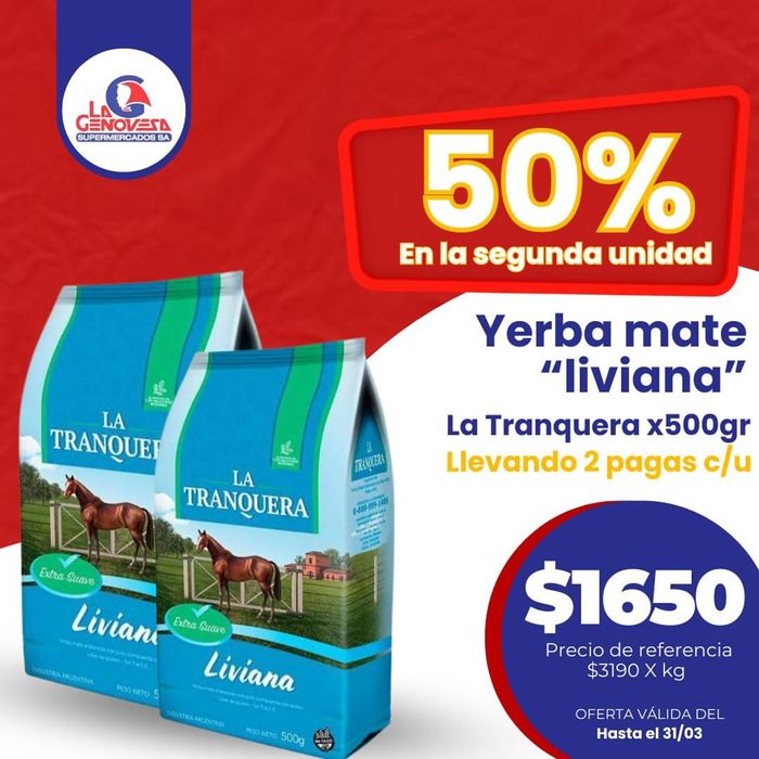 Catálogo La Genovesa en Buenos Aires | 50% off en la segunda unidad | 15/3/2024 - 31/3/2024