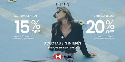 Ofertas de Ropa, Zapatos y Accesorios en Palpalá | 15% off - 20% off Silenzio con HSBC de Silenzio | 15/3/2024 - 29/3/2024
