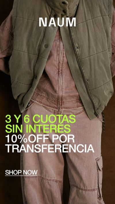 Ofertas de Ropa, Zapatos y Accesorios en El Jagüel | 10% off por transferencia Naum de Graciela Naum | 15/3/2024 - 29/3/2024