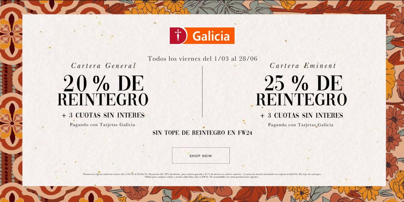Catálogo Wanama en Salta | 20% - 25% de reintegro con Tarjetas Galicia | 15/3/2024 - 28/6/2024