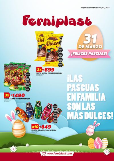 Ofertas de Hiper-Supermercados en Córdoba | Ofertas Ferniplast ¡Felices Pascuas! de Ferniplast | 19/3/2024 - 3/4/2024