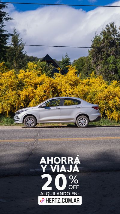 Ofertas de Autos, Motos y Repuestos en San Martín de los Andes | Ahorrá y viaja 20% off de Hertz | 20/3/2024 - 31/3/2024