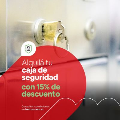 Ofertas de Bancos y Seguros en Roldán | Alquilá tu caja de seguridad con 15% de descuento de Banco Municipal | 21/3/2024 - 31/3/2024