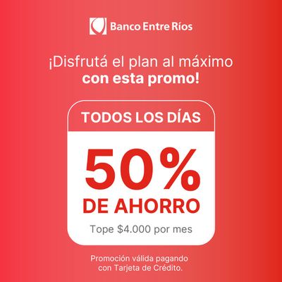 Ofertas de Bancos y Seguros en Virreyes | ¡Ir al cine es un planazo! Aprovechá 50% de ahorro de Banco Entre Ríos | 21/3/2024 - 30/4/2024